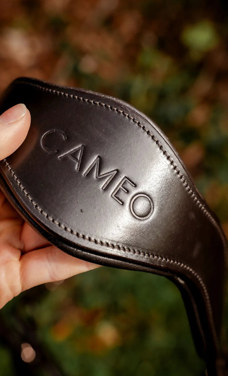 Cameo competition leather head collar and lead rope